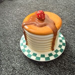 Pancake Stack Ceramic Cookie Jar